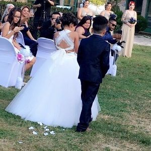 Lace flower girl dress